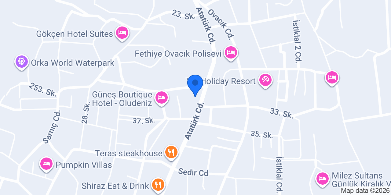 Yolcuların Dikkatine Otel konumu