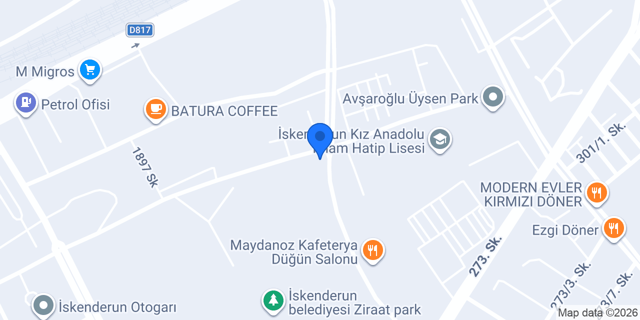 İskenderun Orman İşletme Müdürlüğü konumu
