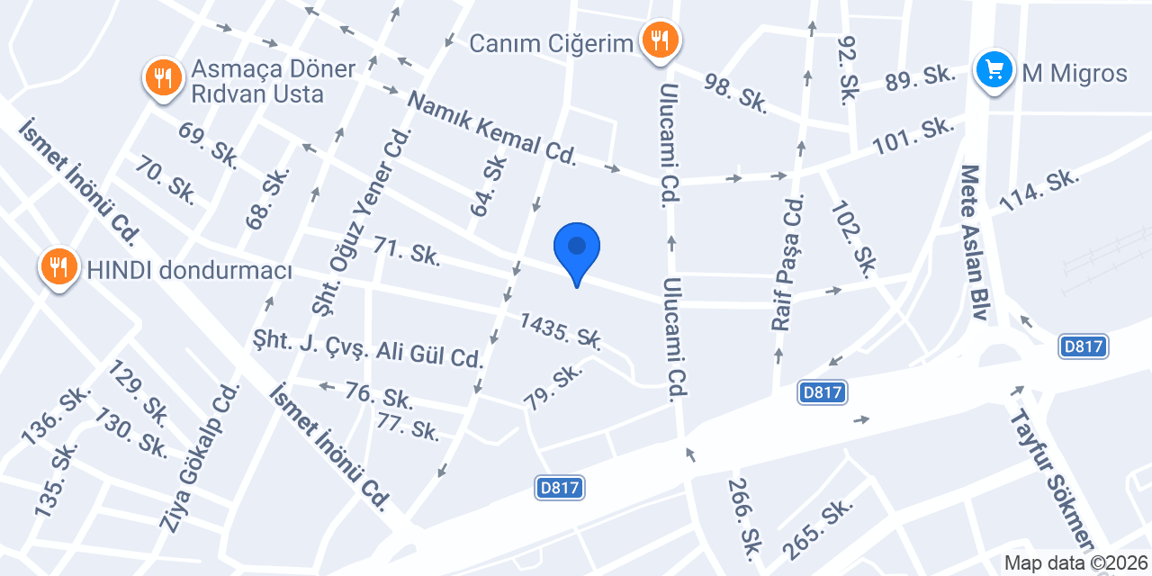 Ahsen Çiçekçilik konumu