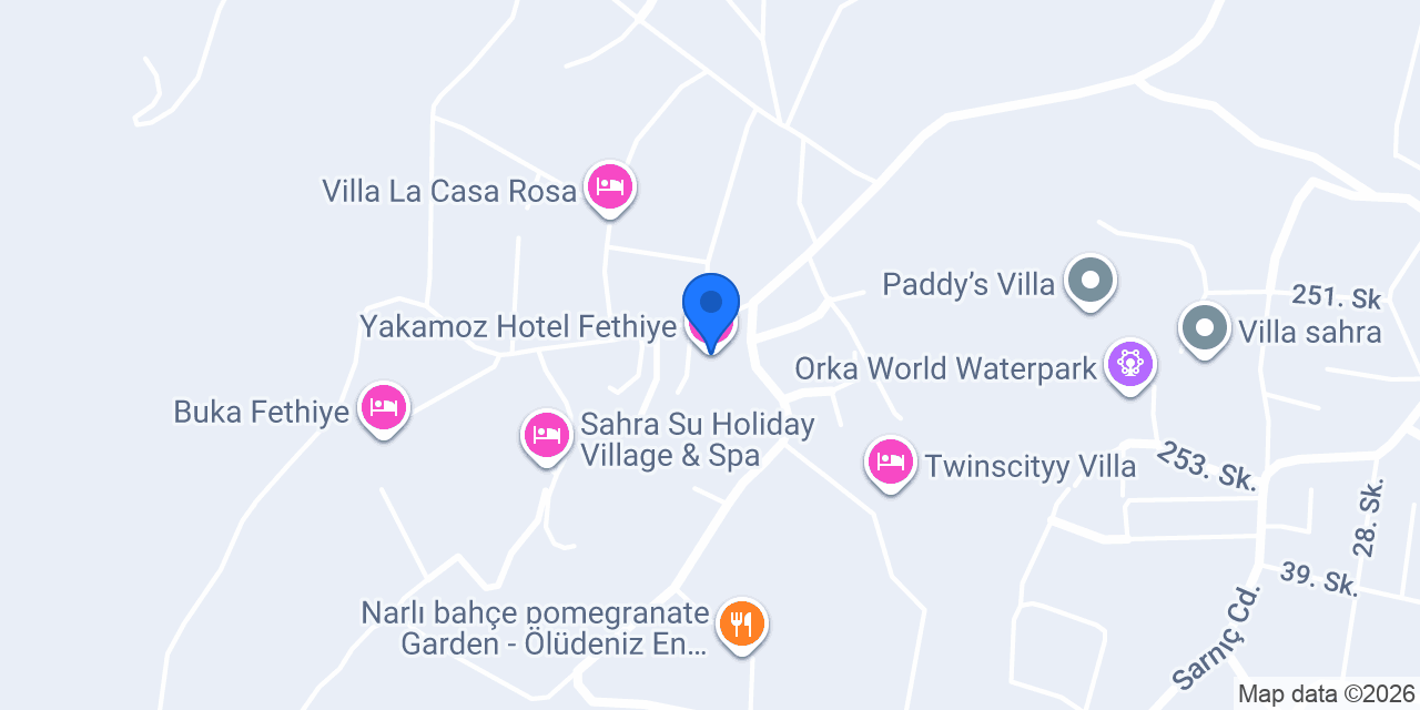 Yakamoz Hotel Fethiye konumu