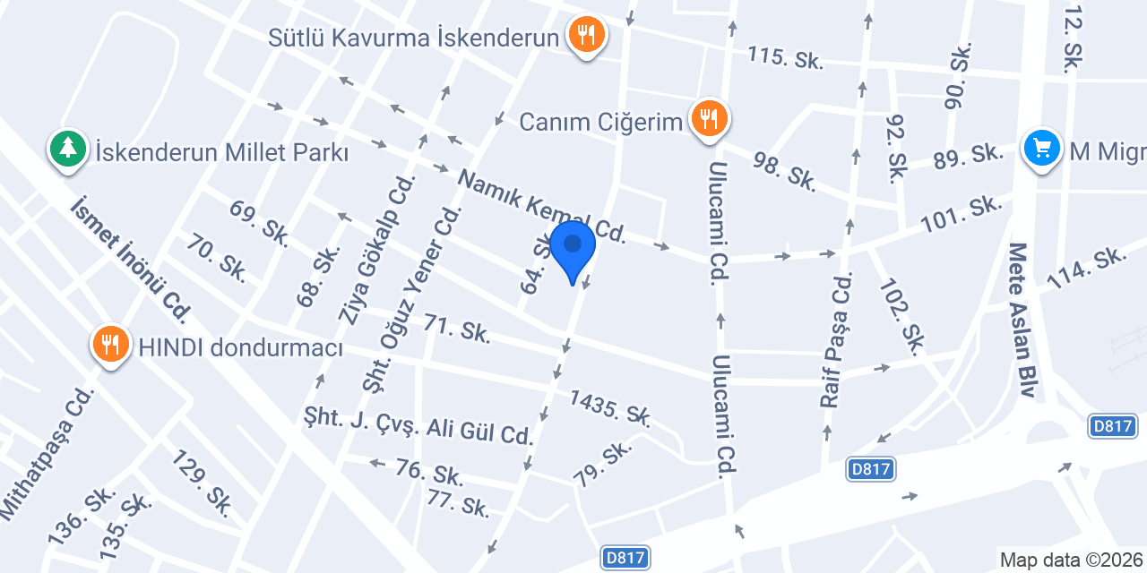 Aka Süpermarket konumu