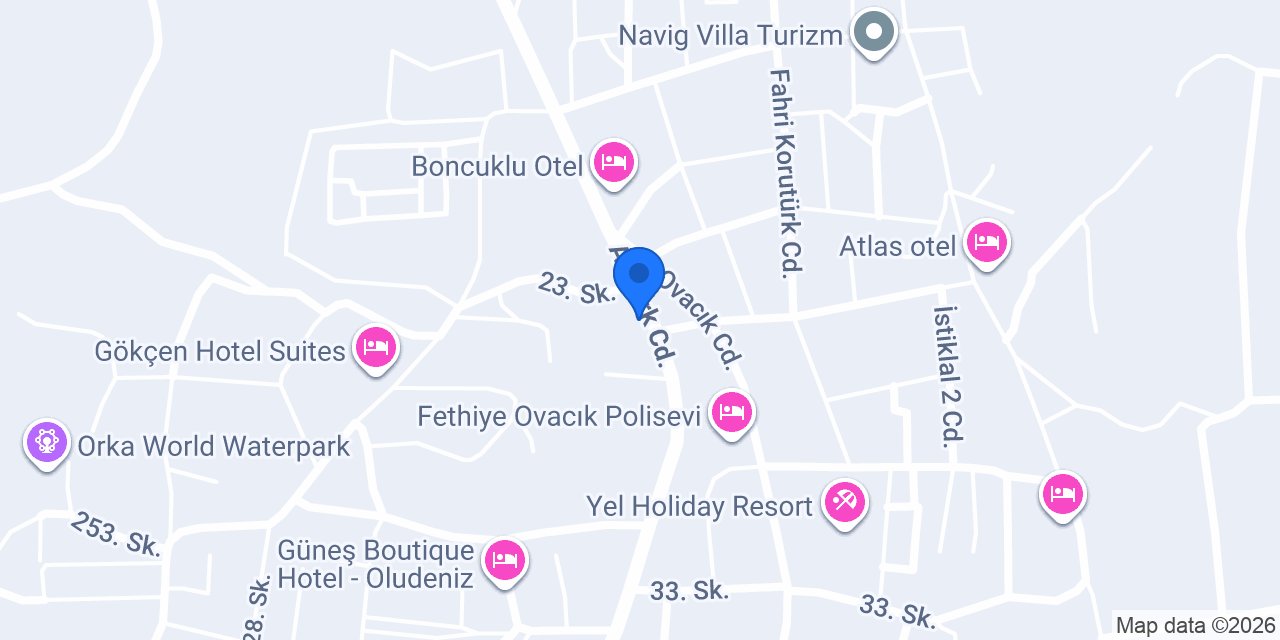 Ölüdeniz Ovacık Taksi konumu