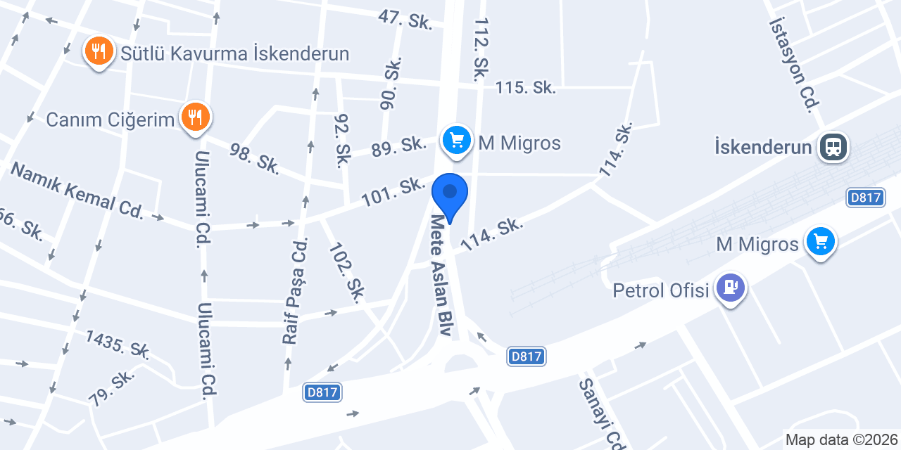 Şirinoğlu Faktoring İskenderun Şubesi konumu