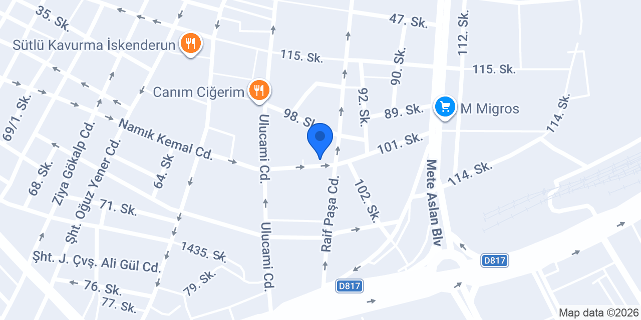 İsabet Mobilya konumu