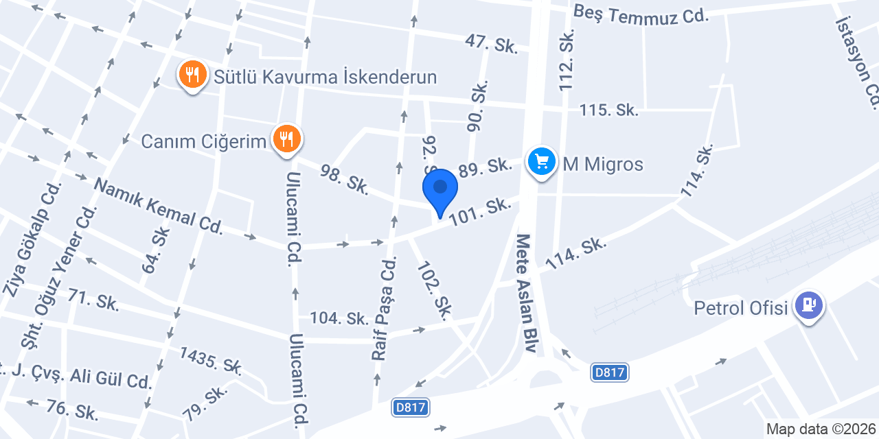 Beşgen kurs merkezi konumu