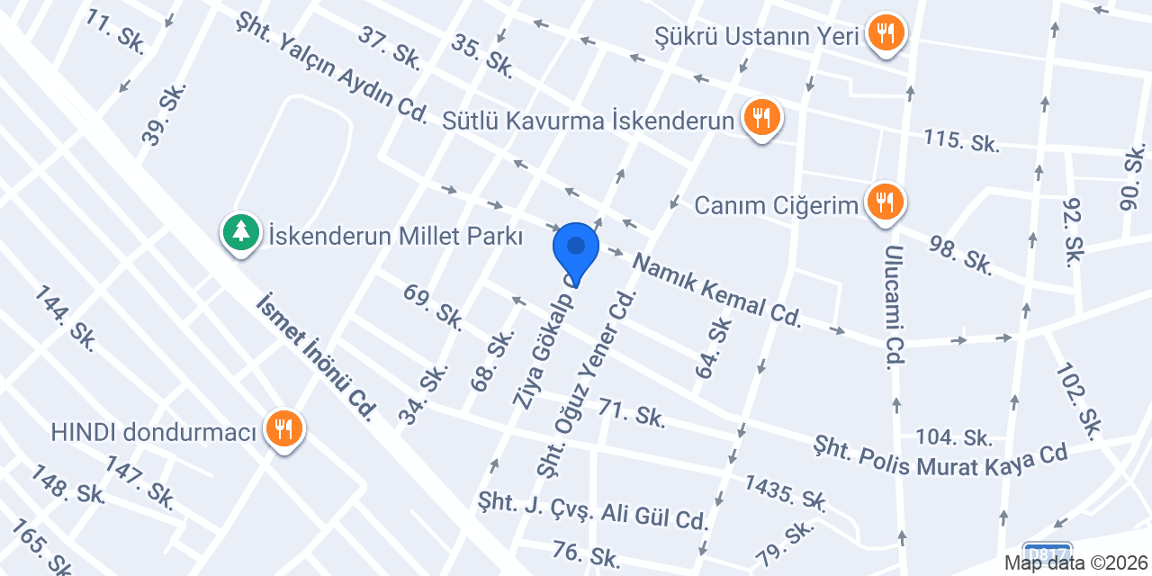 DEPARİS KUAFÖR İSKENDERUN konumu