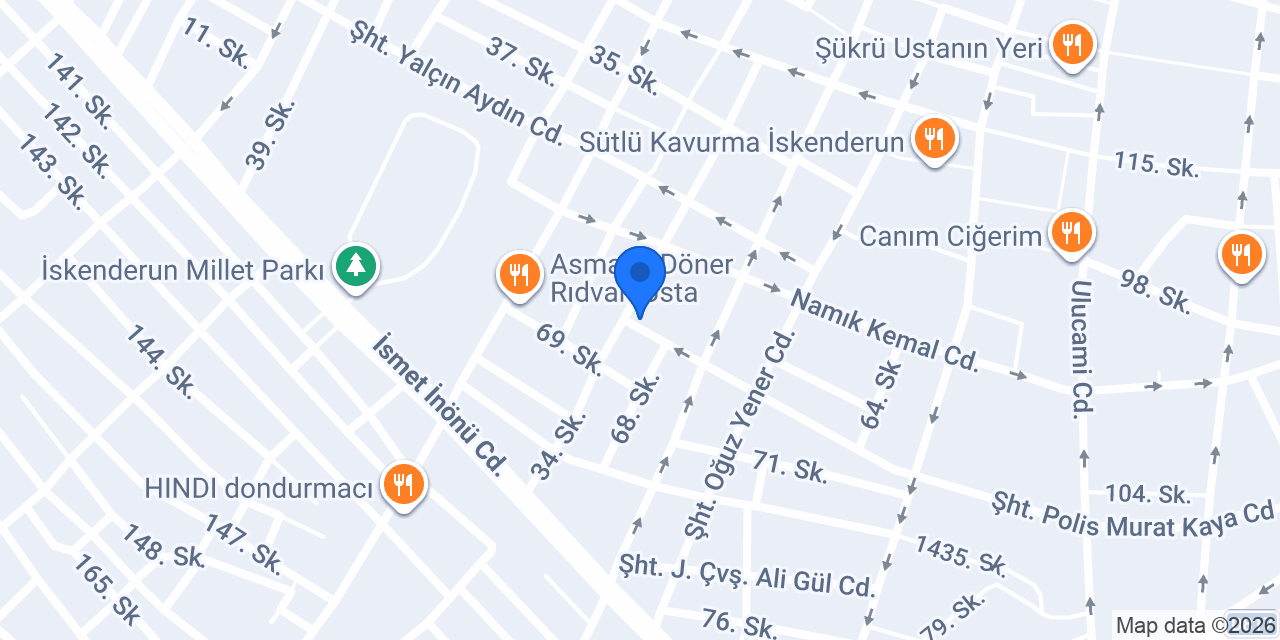 Vefa Etüt Merkezi İskenderun konumu
