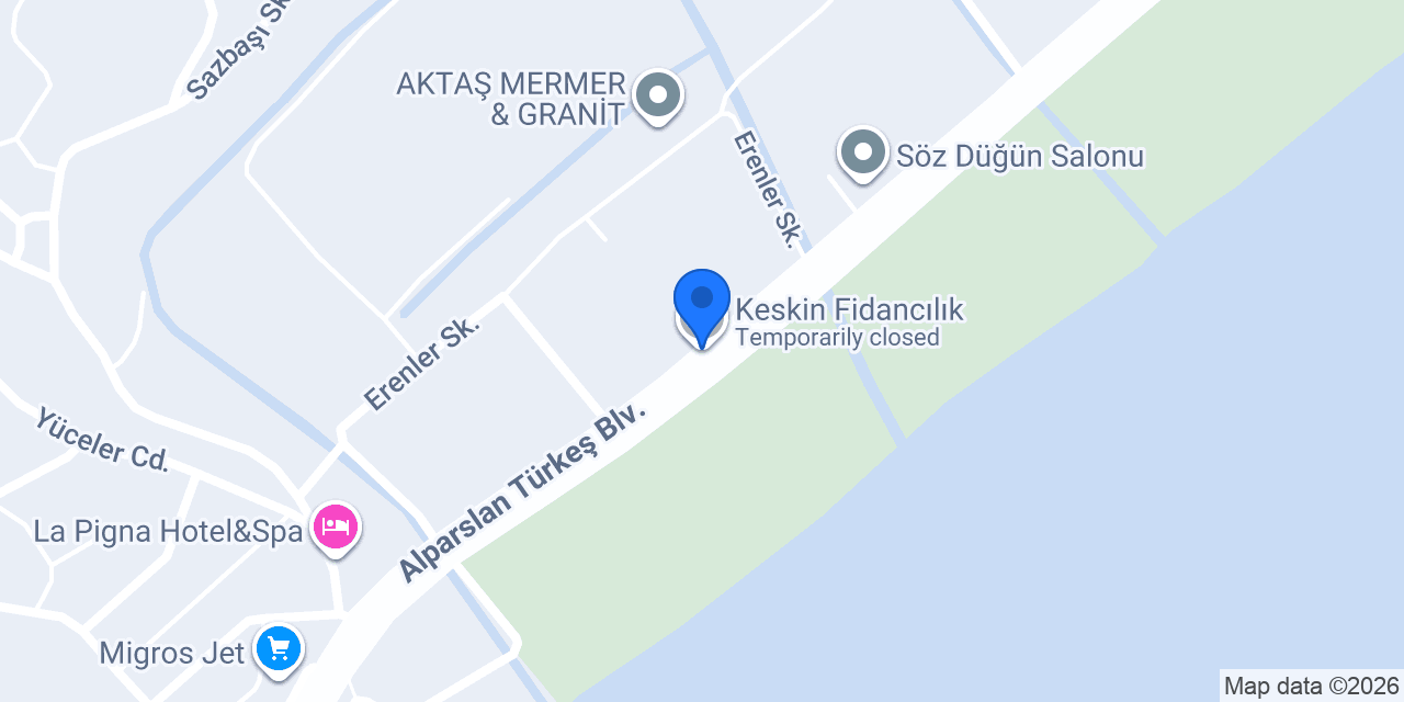 Keskin Fidancılık konumu