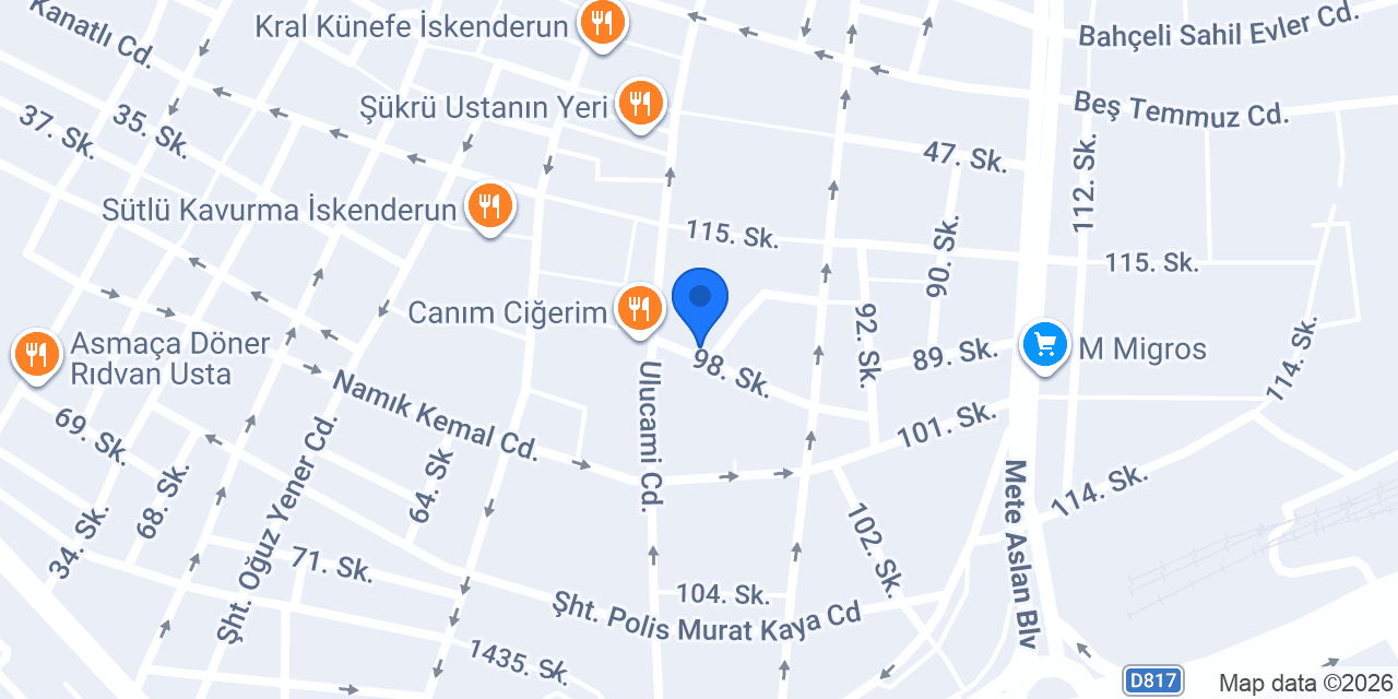 Cumali Hotel konumu