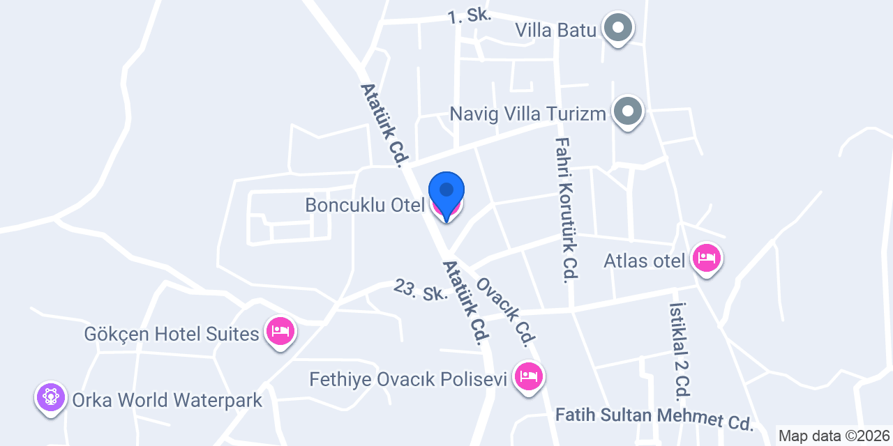 Boncuklu Otel konumu