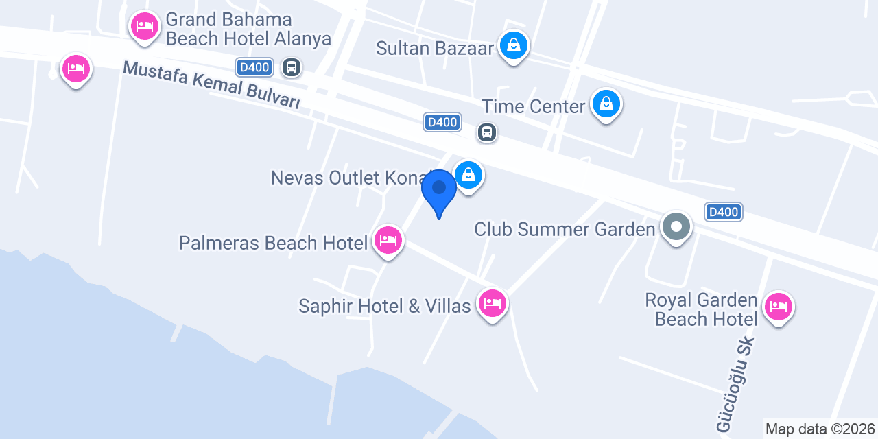 Infinity Beach Hotel Alanya konumu