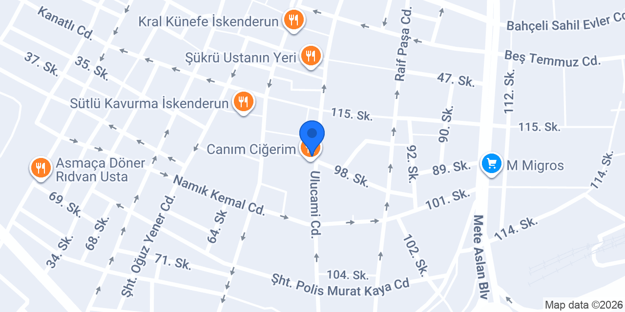 iskenderun Dinçer Eczanesi konumu
