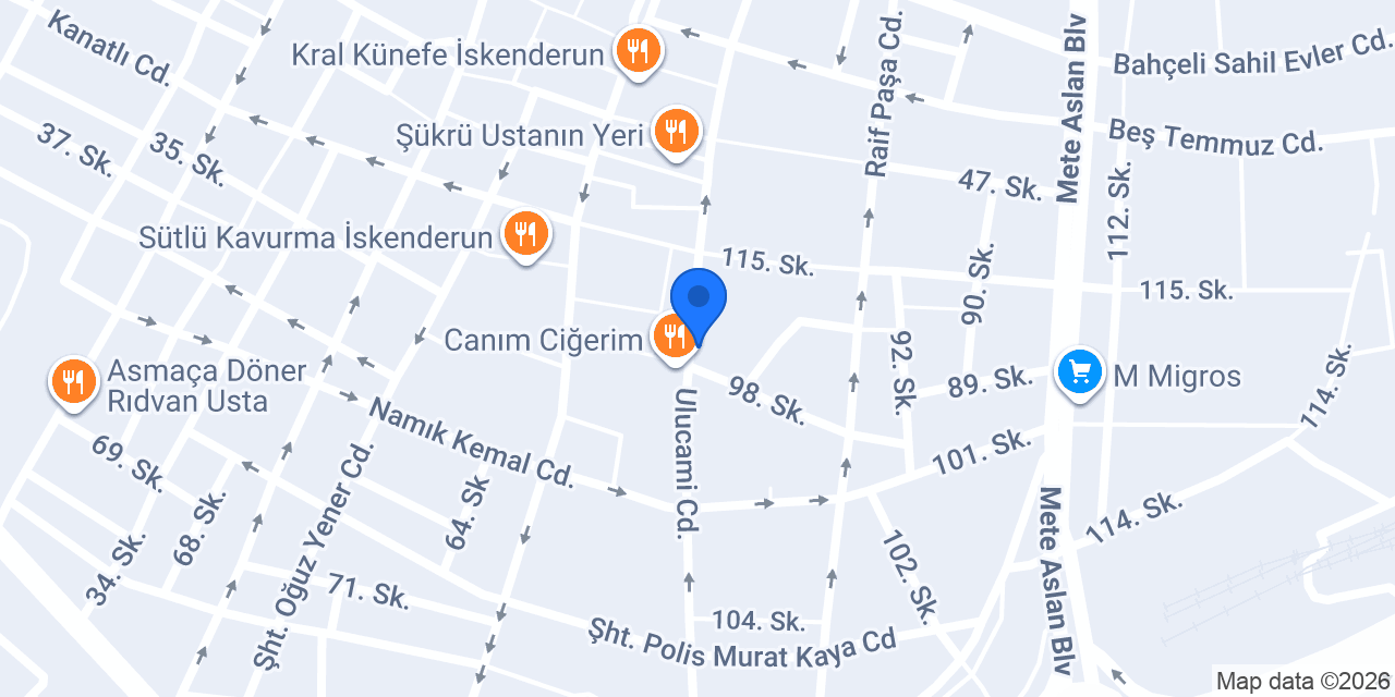 İskenderun Masaj Salonu konumu