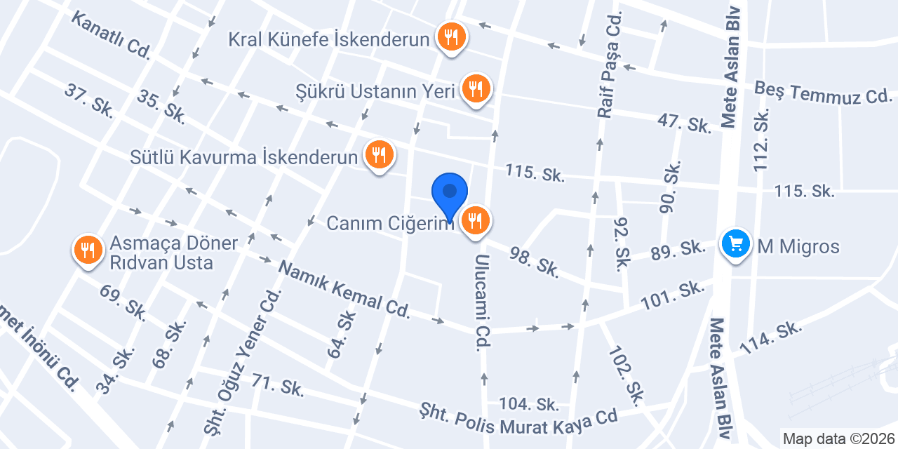 Mersin Tantuni konumu