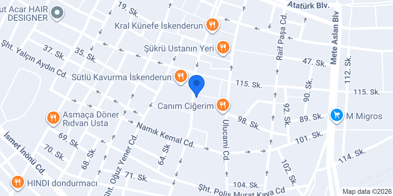 BURHAN OPTİK İSKENDERUN konumu
