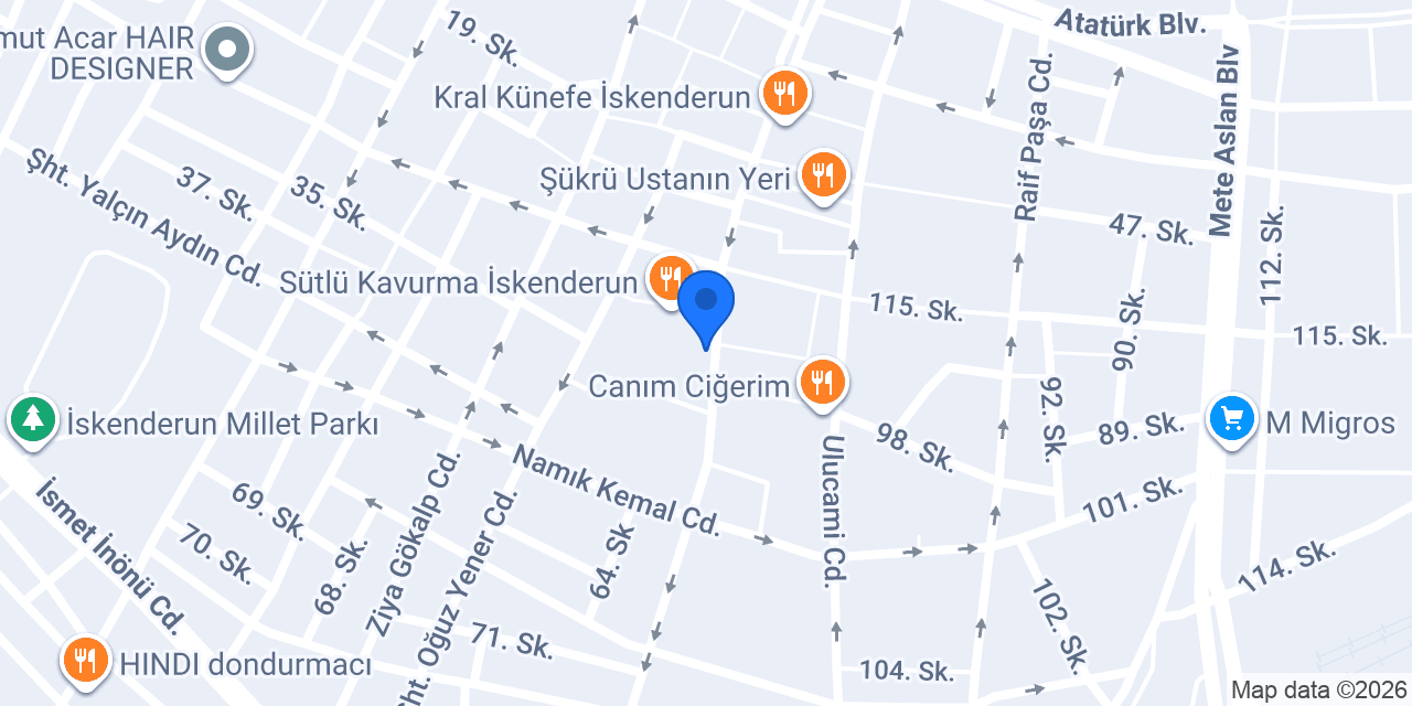 Osman Oğuz İskenderun Diş Hekimi konumu