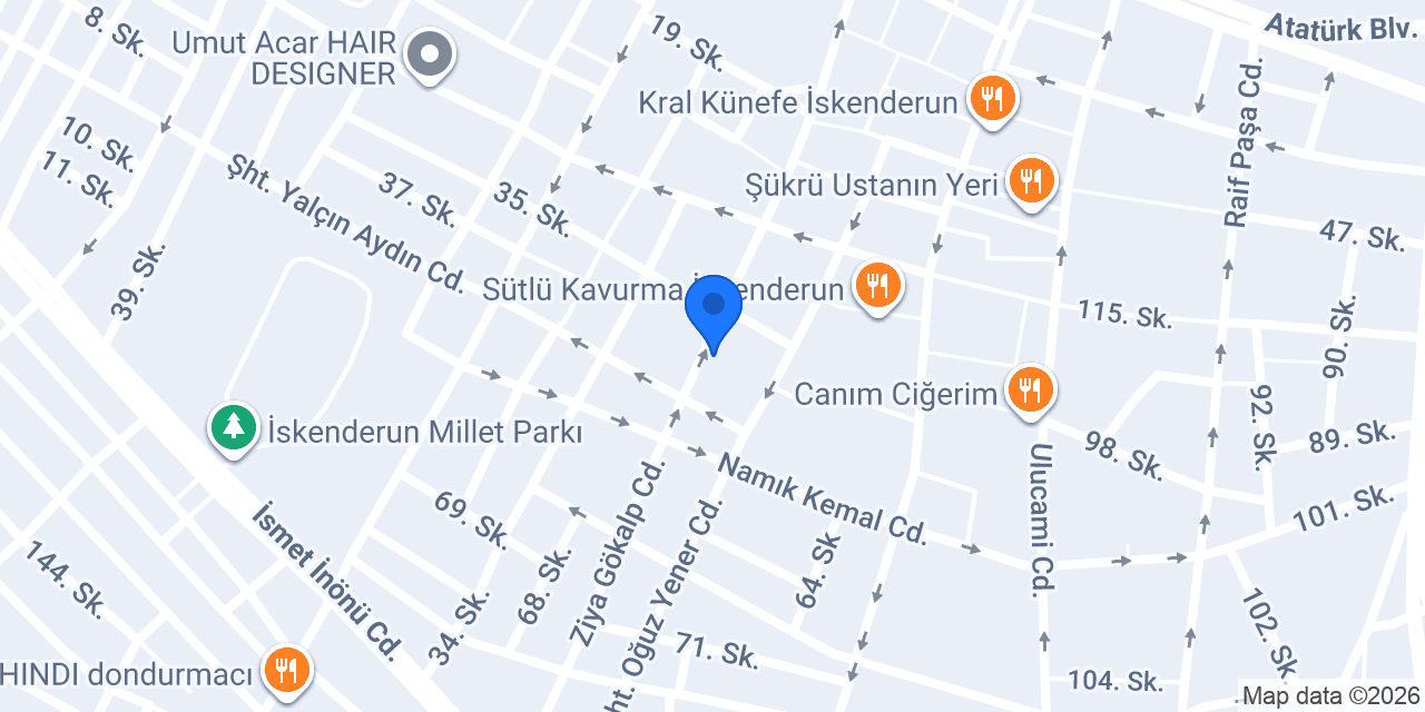 Turkuaz 2023 Masaj Salonu İskenderun konumu