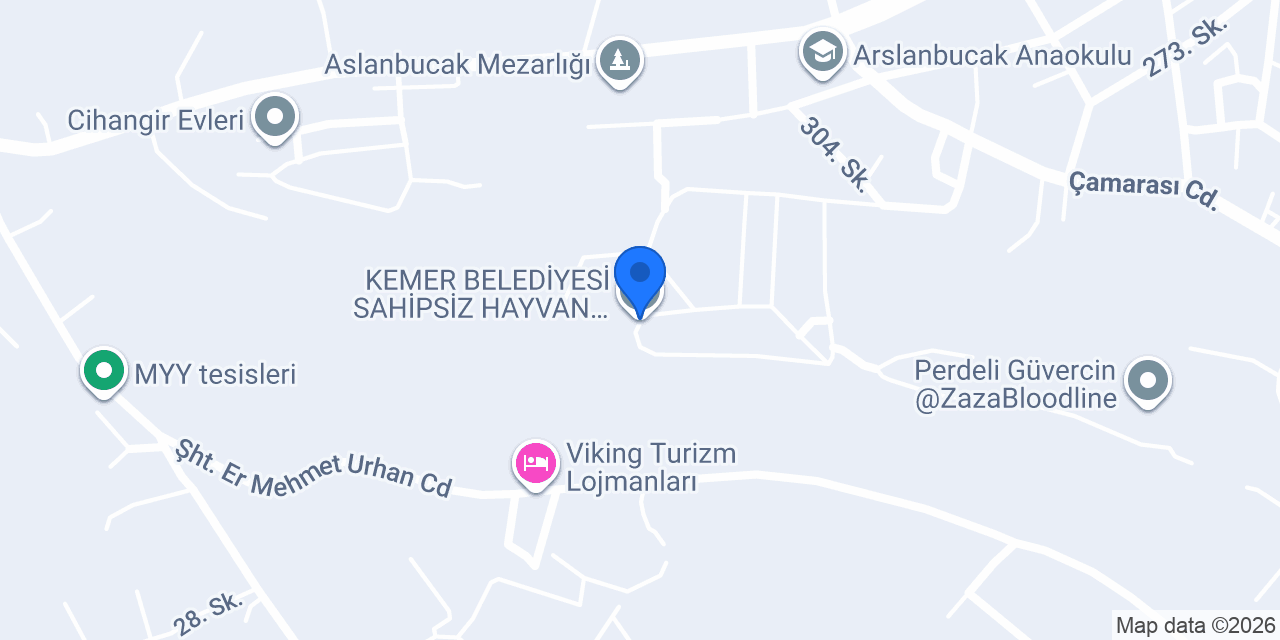 KEMER BELEDİYESİ SAHİPSİZ HAYVAN BAKIM EVİ konumu