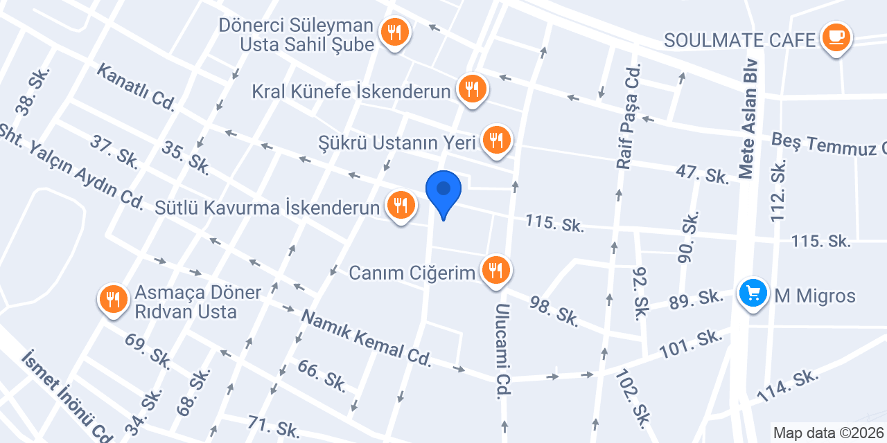 Pasaport Pizza İskenderun konumu
