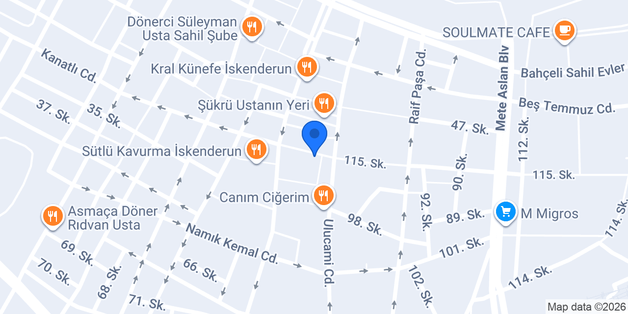 Dt. Zehra Yasemin Çetin konumu