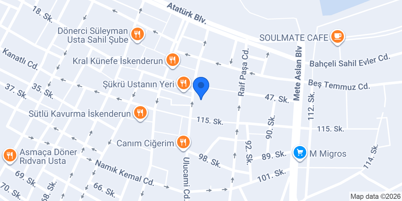İSKENDERUN ÇOCUK DİŞ HEKİMİ konumu