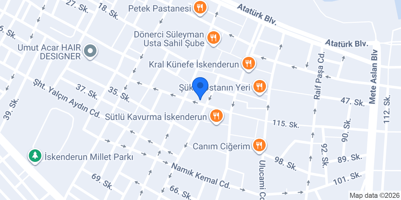 İskenderun Taksi Uğur konumu