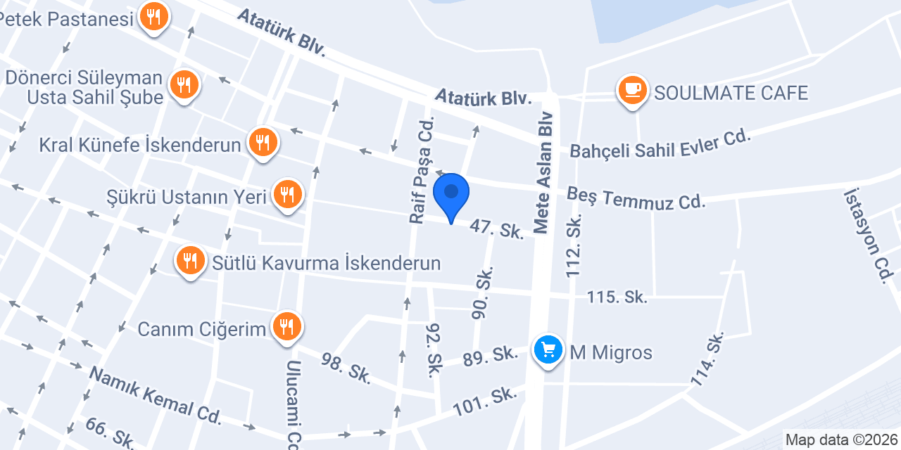 Dent İskenderun konumu