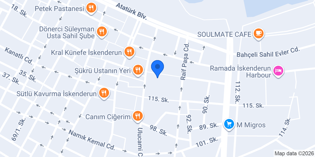 Av. İlhami Boşça Hukuk Bürosu konumu