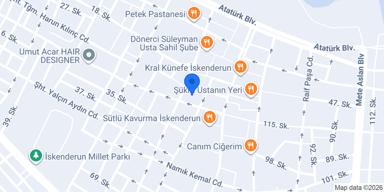 İskenderun Oteli konumu