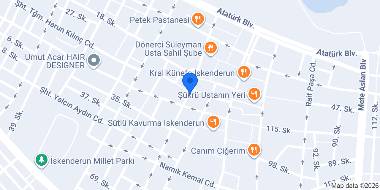 Kehribar Bar İskenderun konumu