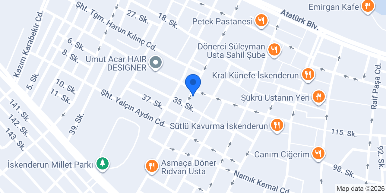 Dr. Canan Özkaya Dermatoloji Kliniği konumu