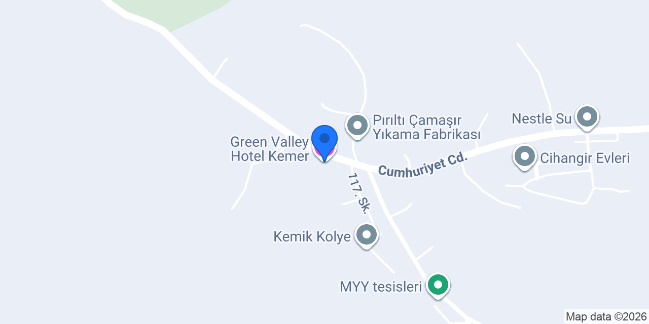 Green Valley Hotel Kemer konumu