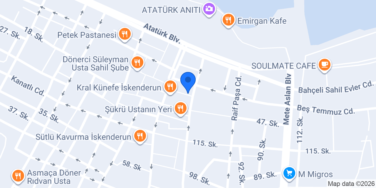 Pozcu İskenderun Education Center konumu