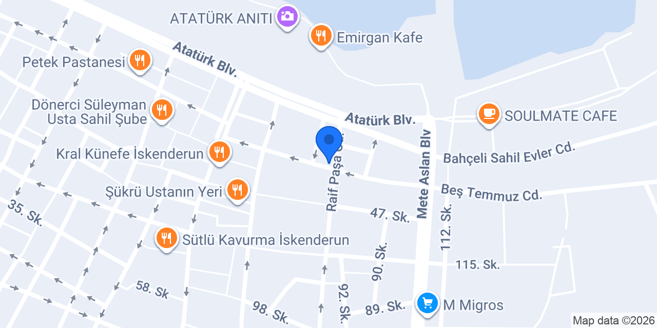 Ziraat Katılım İskenderun Şubesi konumu