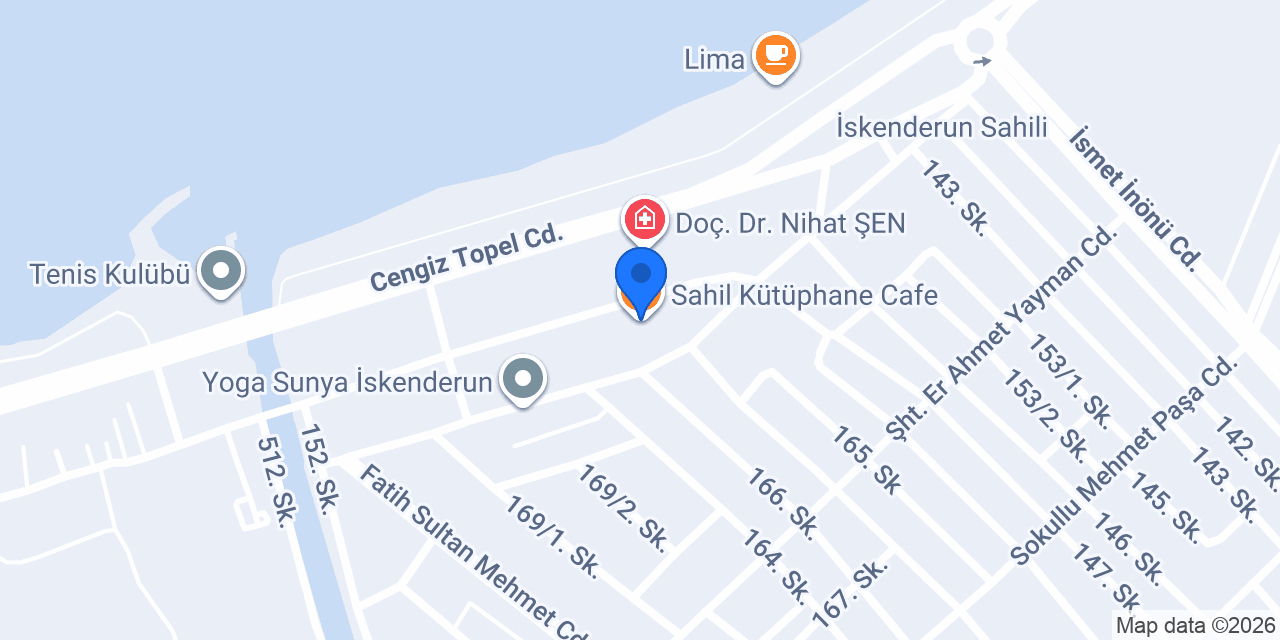 Sahil Kütüphane Cafe konumu