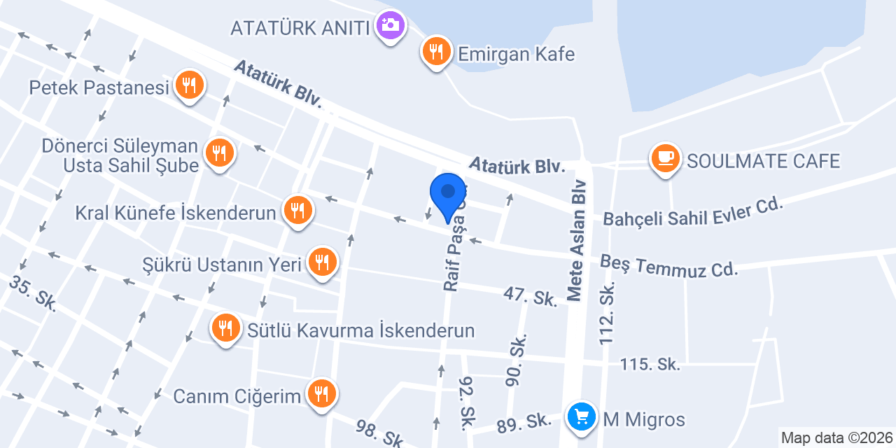İskenderun Ortodontist Tuba Ünal konumu