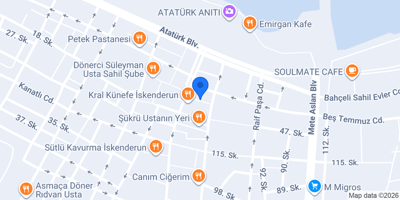 İskenderun 1. Noterliği konumu