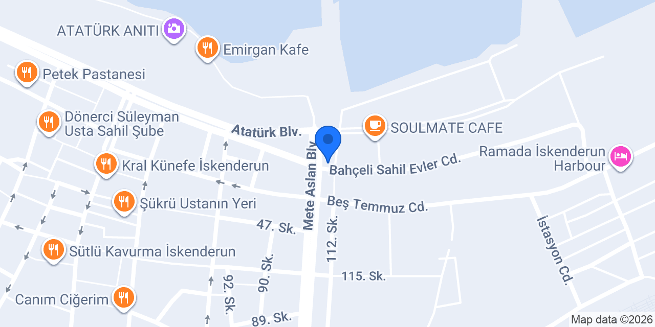 Halkbank İskenderun Şubesi konumu