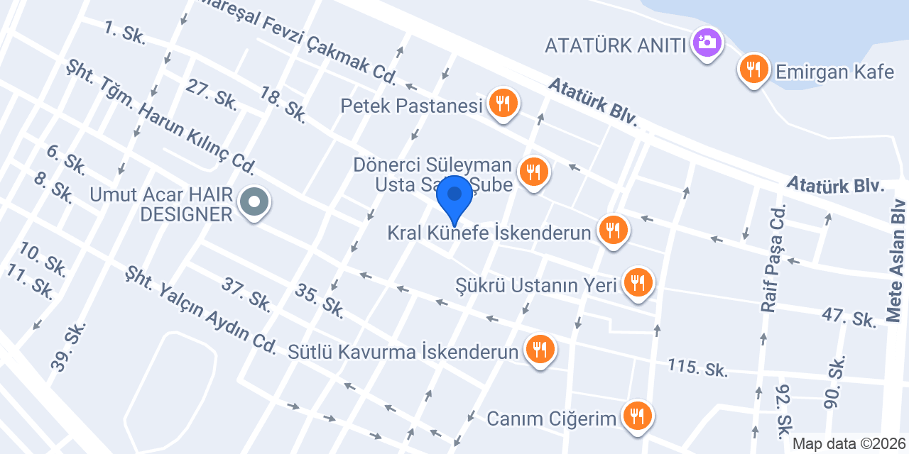 Pizza Pîrî Necat Usta konumu