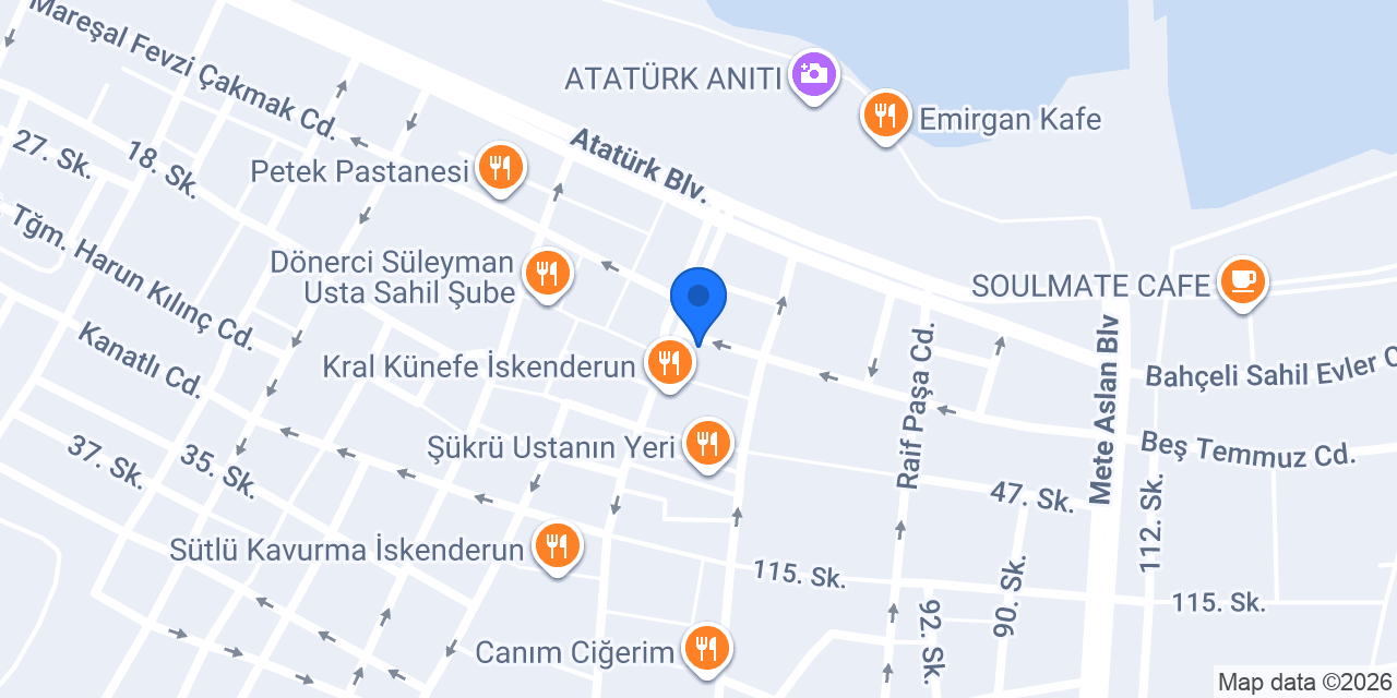 Hatay Sofrası konumu