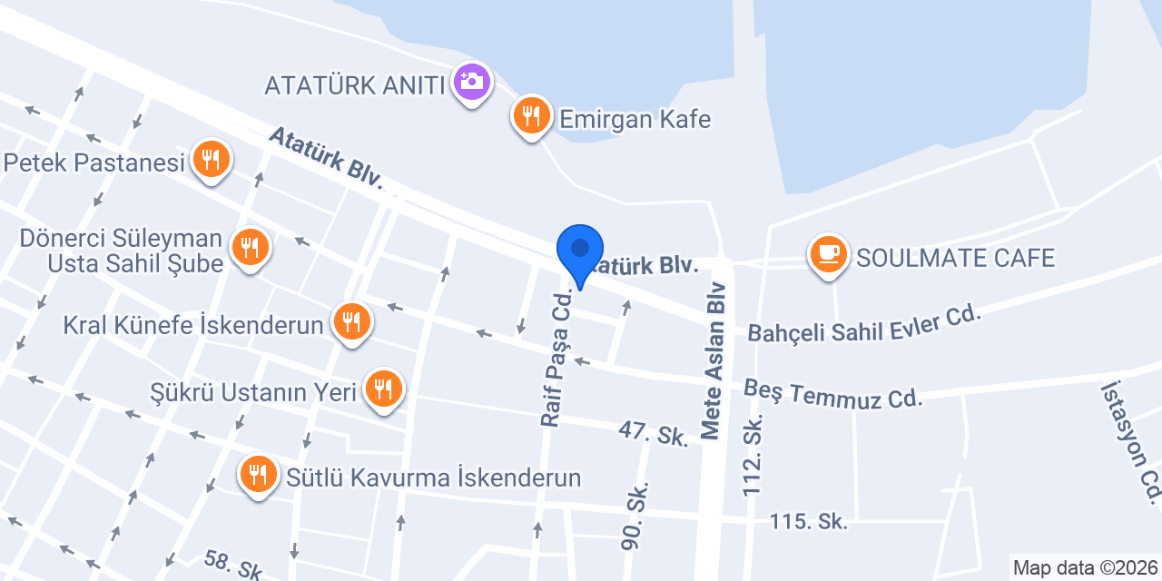 İskenderun Maliye Sarayı konumu