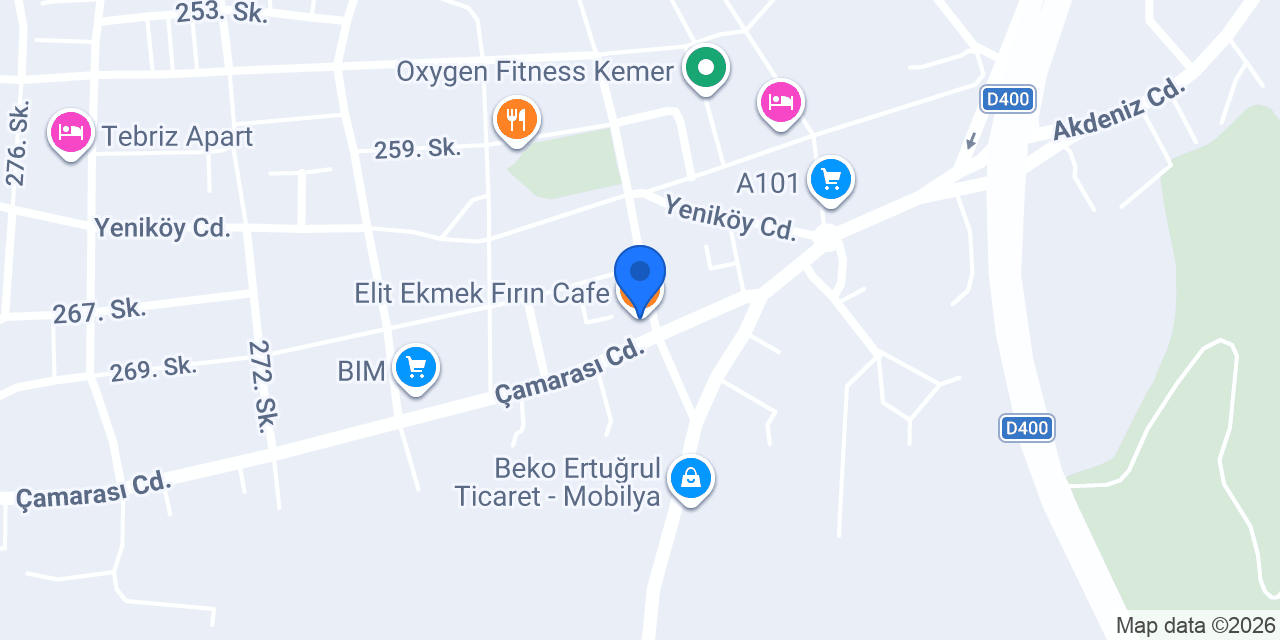 Elit Ekmek Fırın Cafe konumu