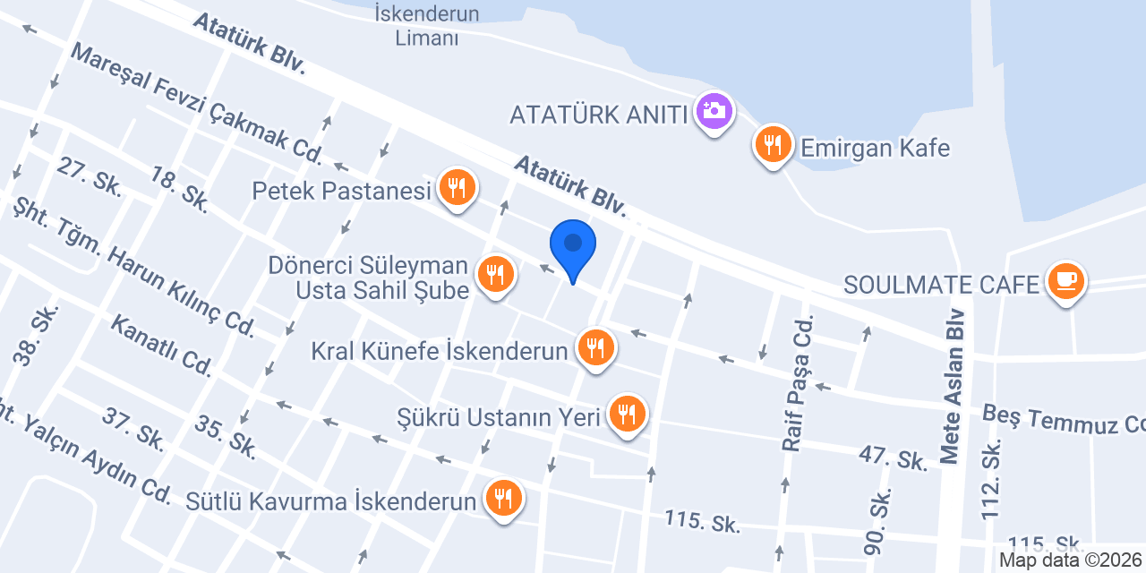 Anadolubank - İskenderun Şubesi konumu