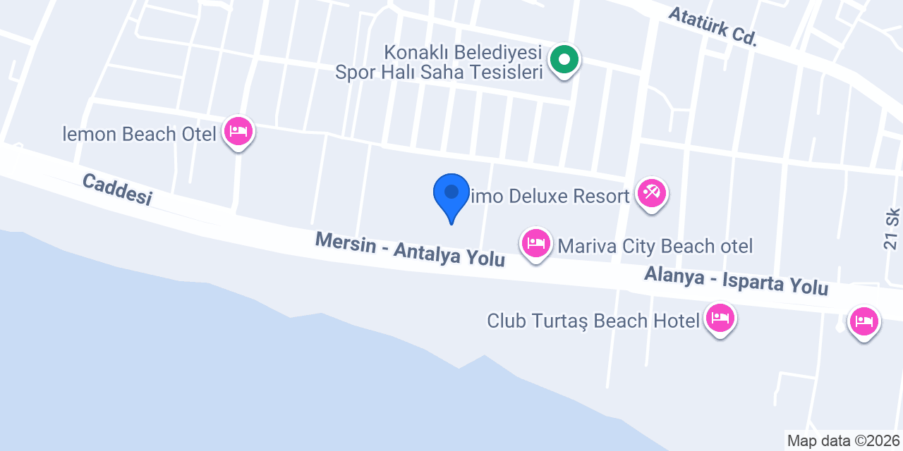 Yetkin Club Hotel konumu