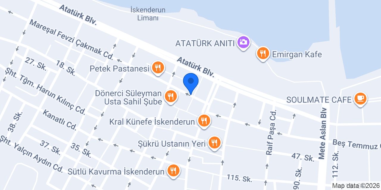 Akbank İskenderun Şubesi konumu