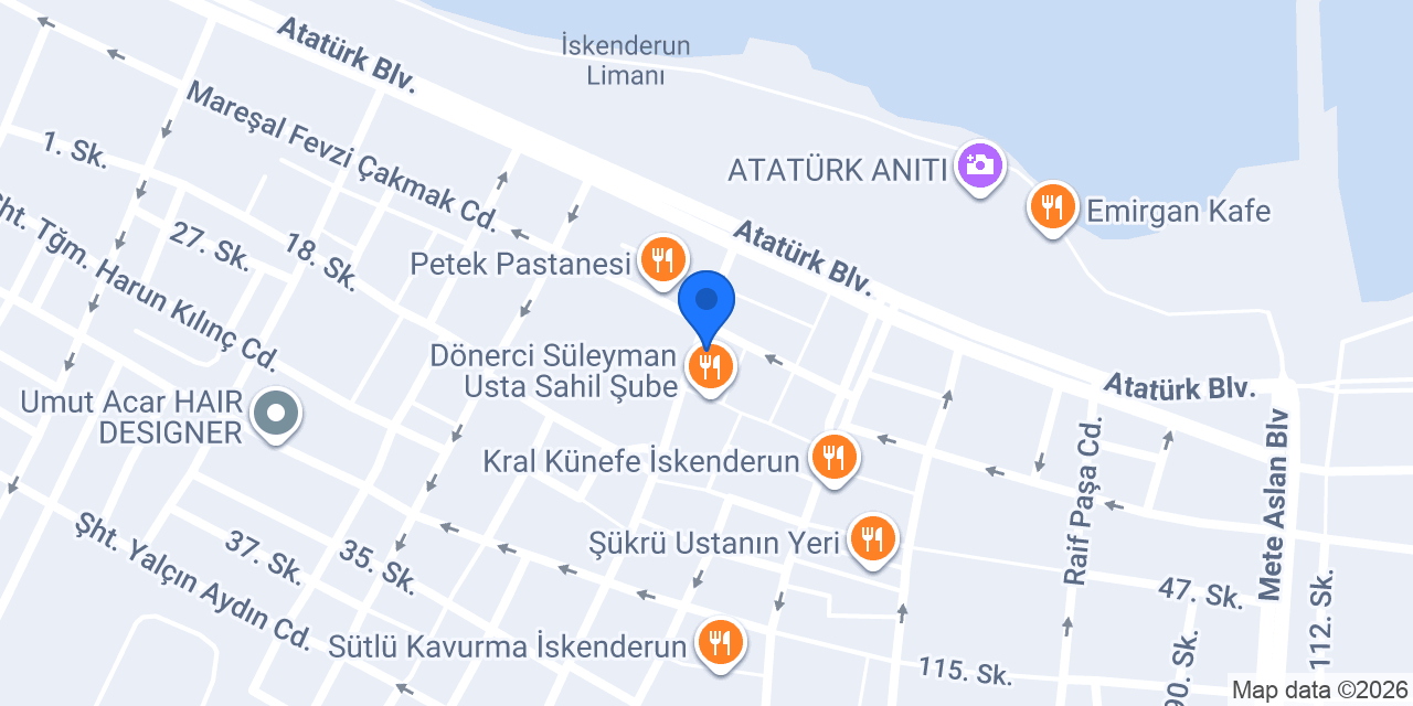 Katılımevim Hatay Şube konumu