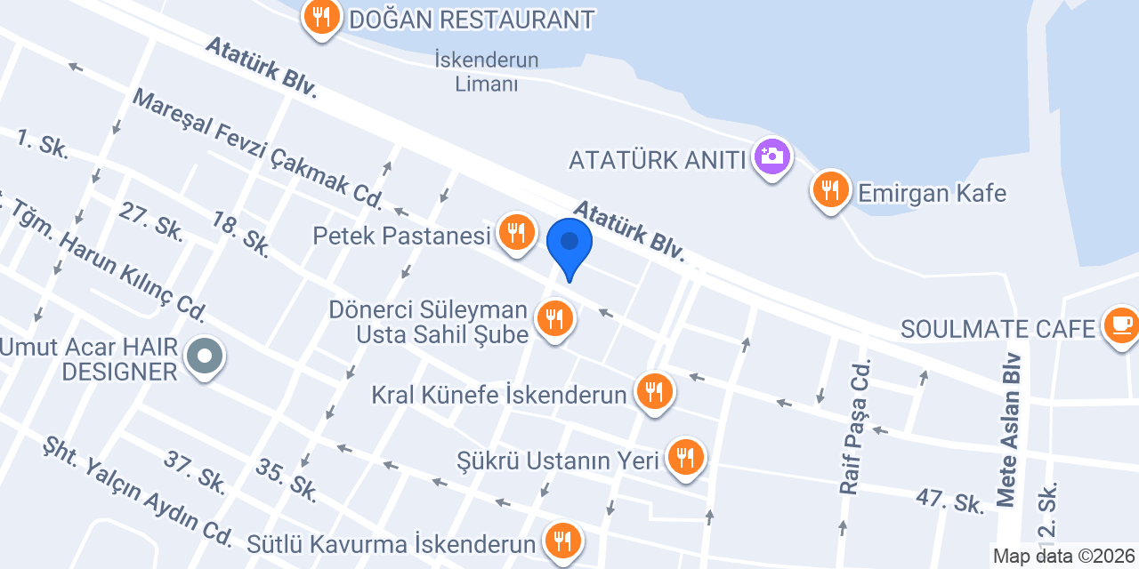 İskenderun Taksi MDA Kılıç konumu