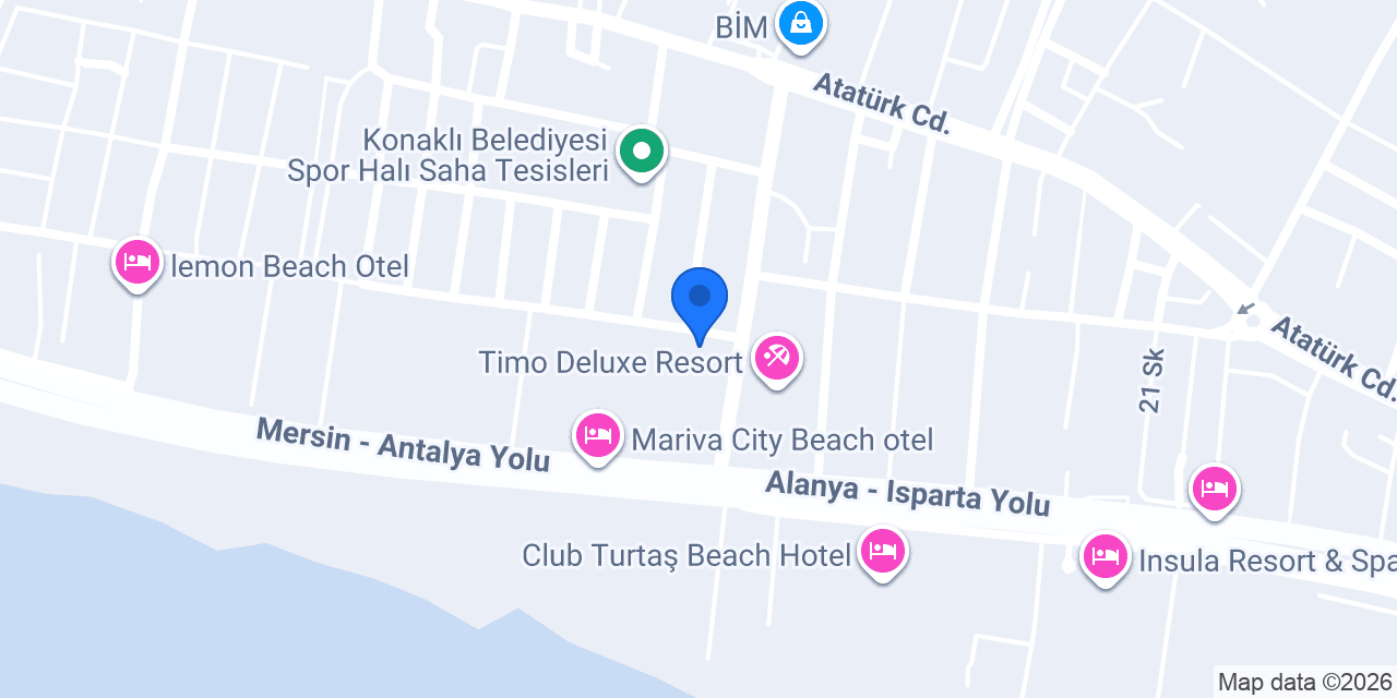 Atlas Beach Hotel | Alkolsüz Aile Oteli konumu