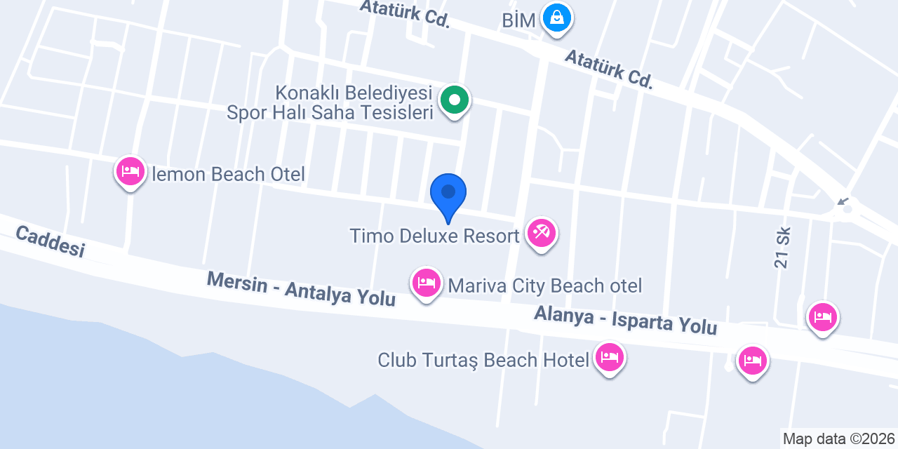 De Mare Hotel konumu