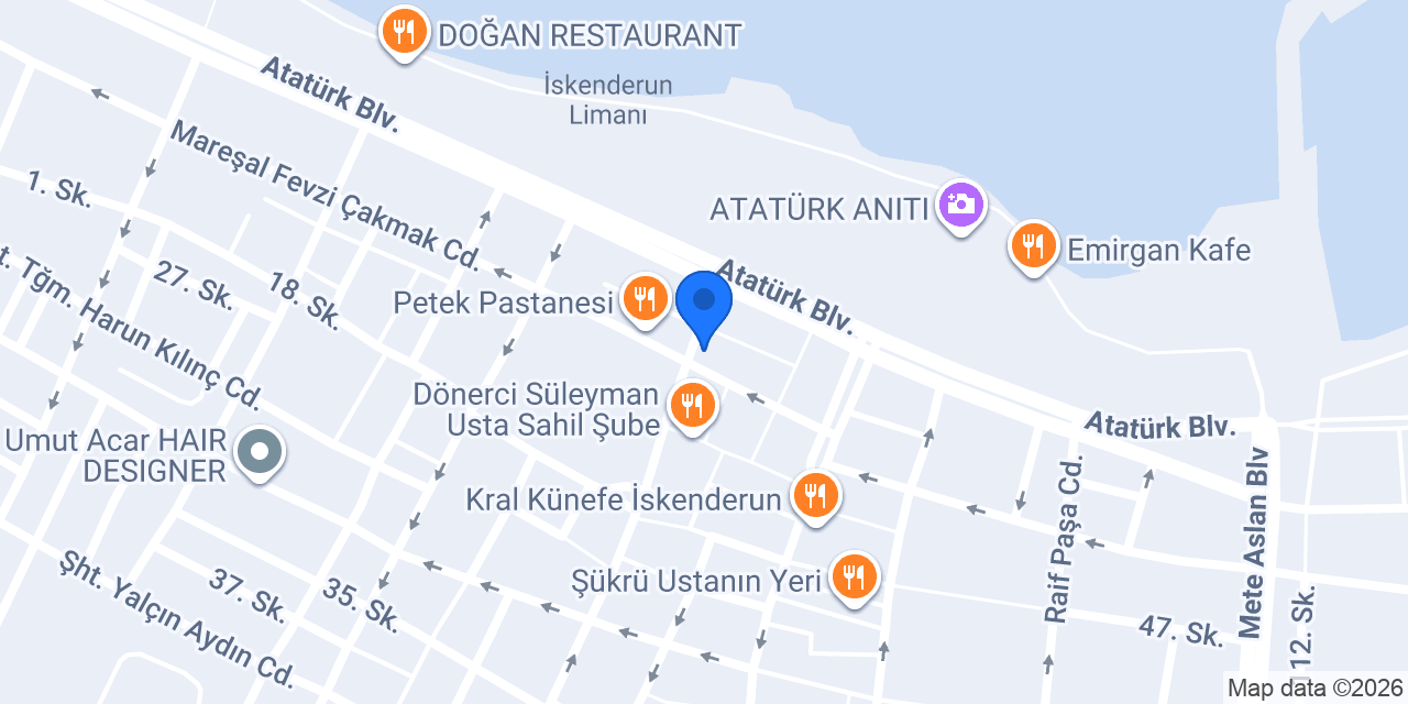 İskenderun Hatay Döner konumu